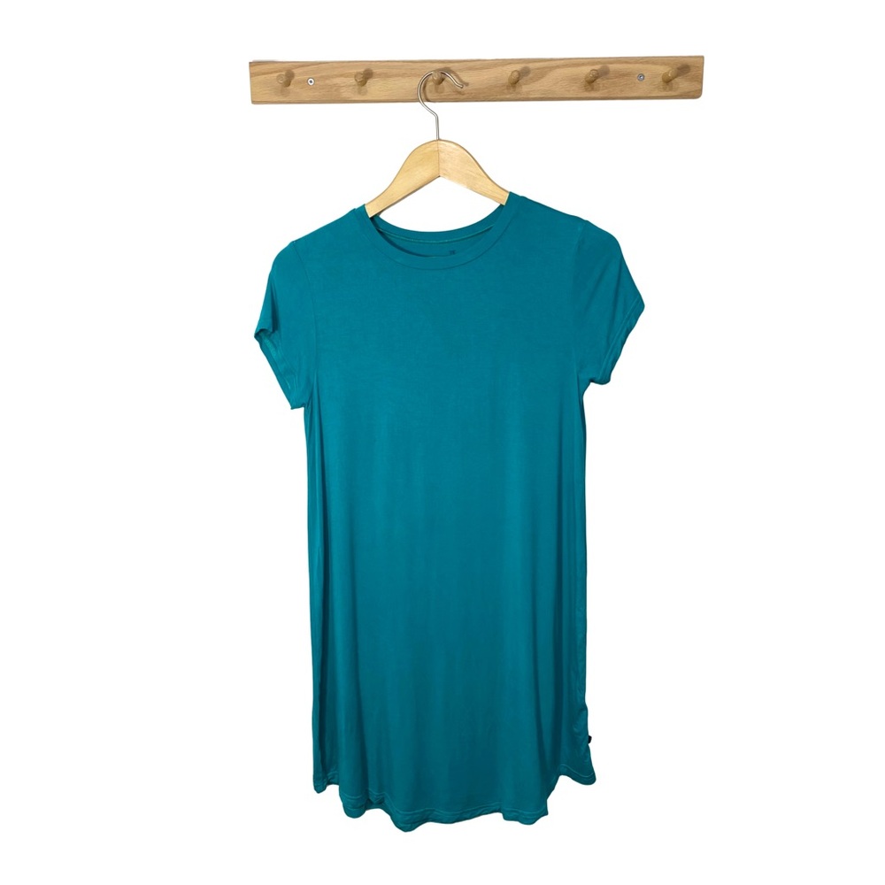 LENYN | Teal Mini Modal T Shirt Dress